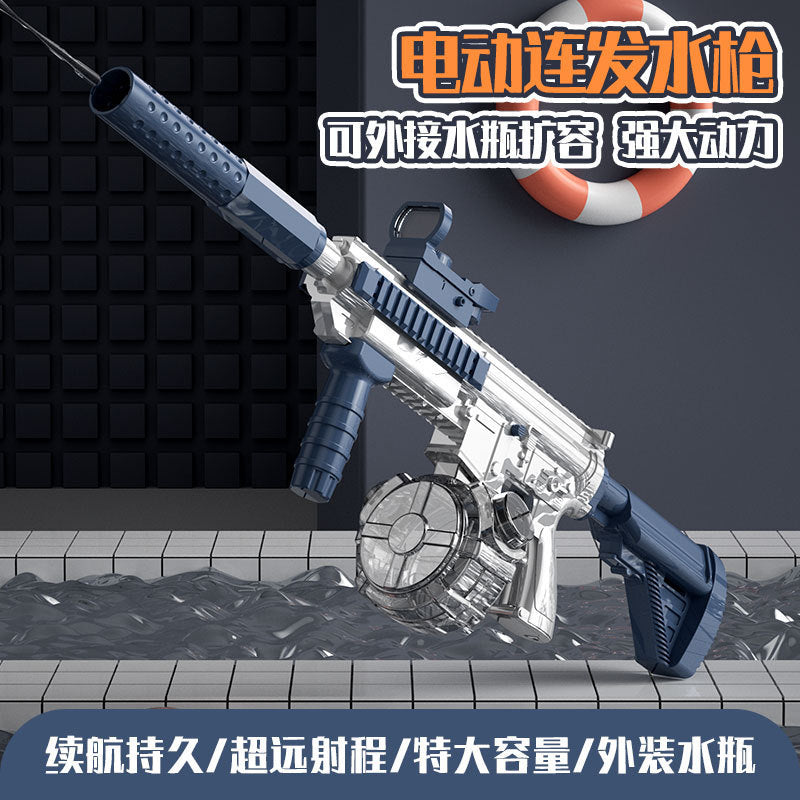 New arrival cross-border electric m416 continuous water gun automatic water absorption high pressure strong water spray water gun water gun toy
