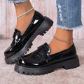 new black british style loafers, chunky sole single shoes, spring/autumn retro slip-ons, plus size, export quality