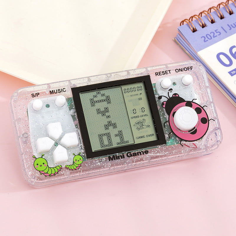 handheld tetris game console handle internet celebrity keychain backpack pendant supermarket grab machine gift