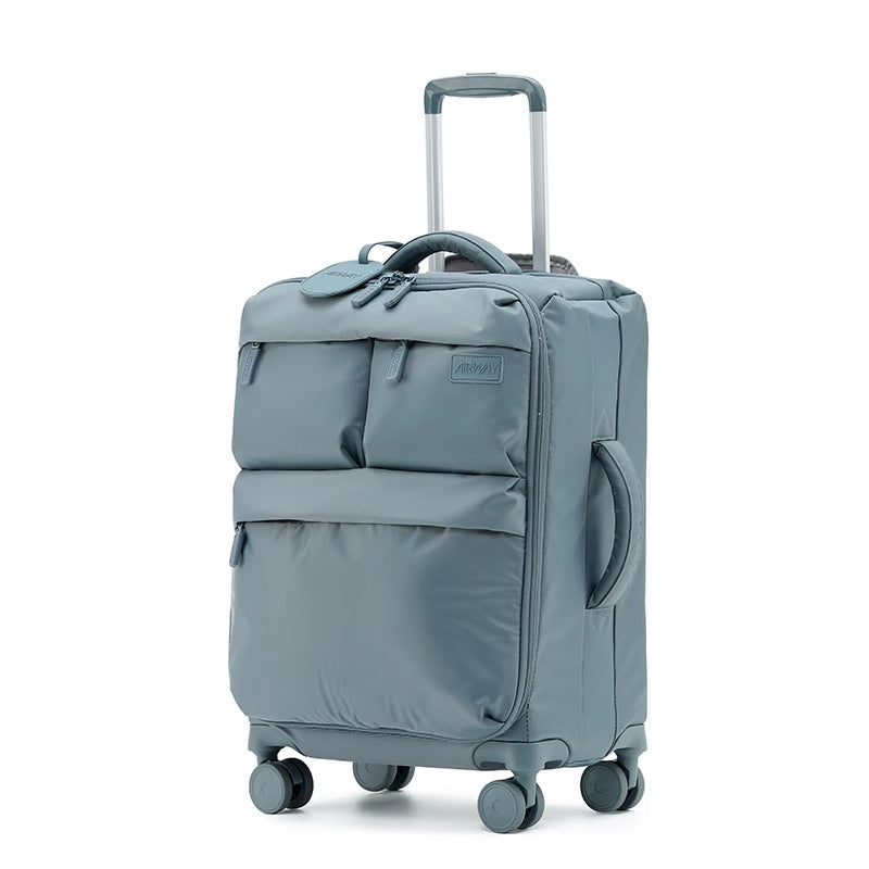 Airway large-capacity suitcase, silent universal wheel tie rod suitcase, 20-inch boarding case, gift box, light