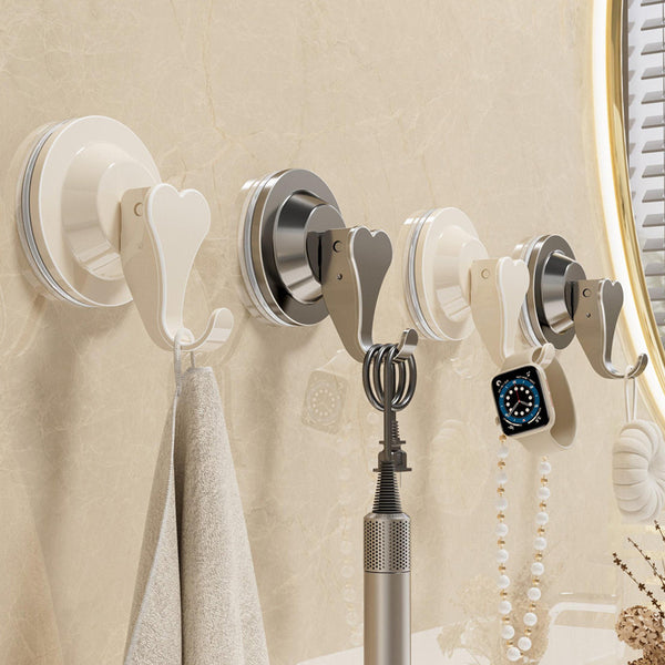 Rotating vacuum suction cup hook No punching bathroom Strong load-bearing non-marking door Bathroom Kitchen towel Adhesive hook