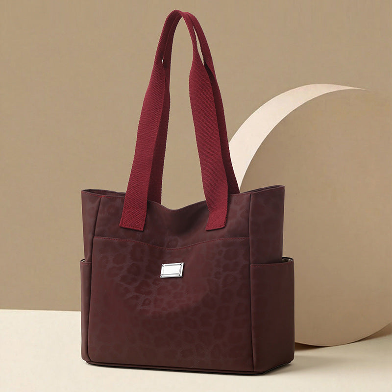 2026 new leopard print women's handbag tote - stylish, versatile, shoulder bag, large capacity, lightweight commuter tote