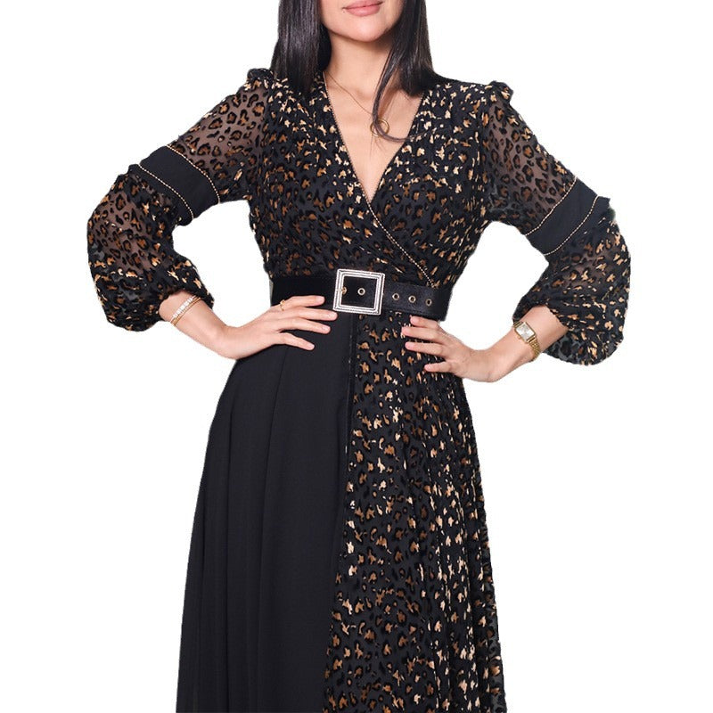 Amazon cross-border deep v-neck evening gown 2025: new european and american style, elegant, fashionable, minimalist, sexy, perfect for galas and parties