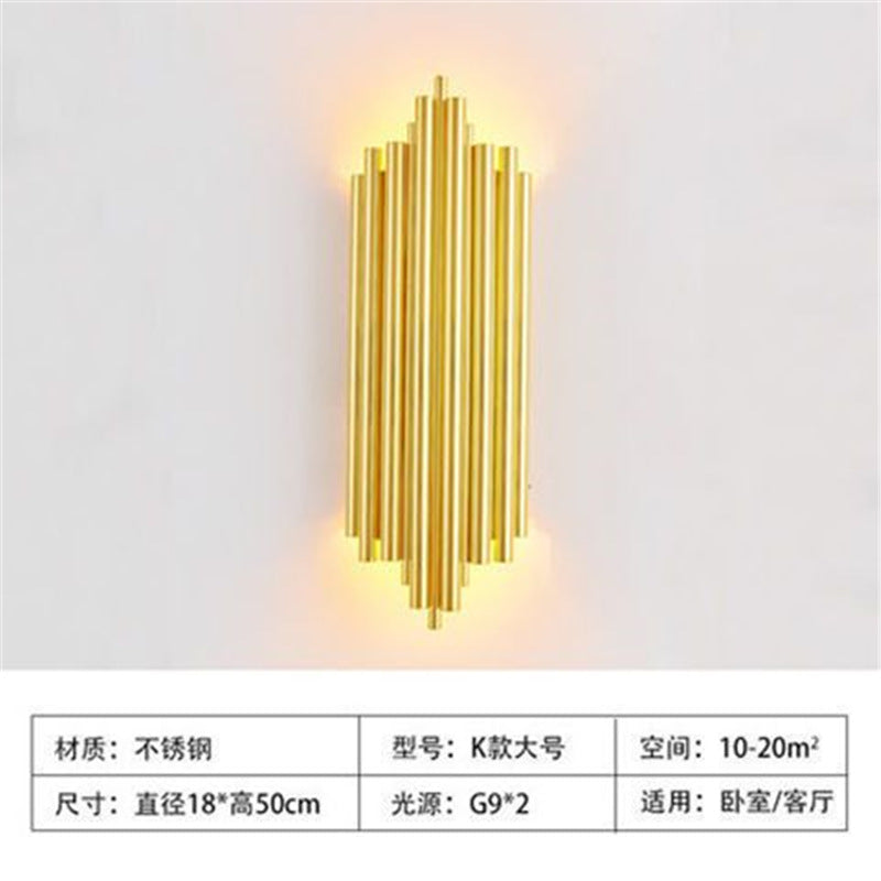 Accessible luxury style crystal wall lamp casual living room tv background wall bedroom bedside corridor aisle staircase wall lamp
