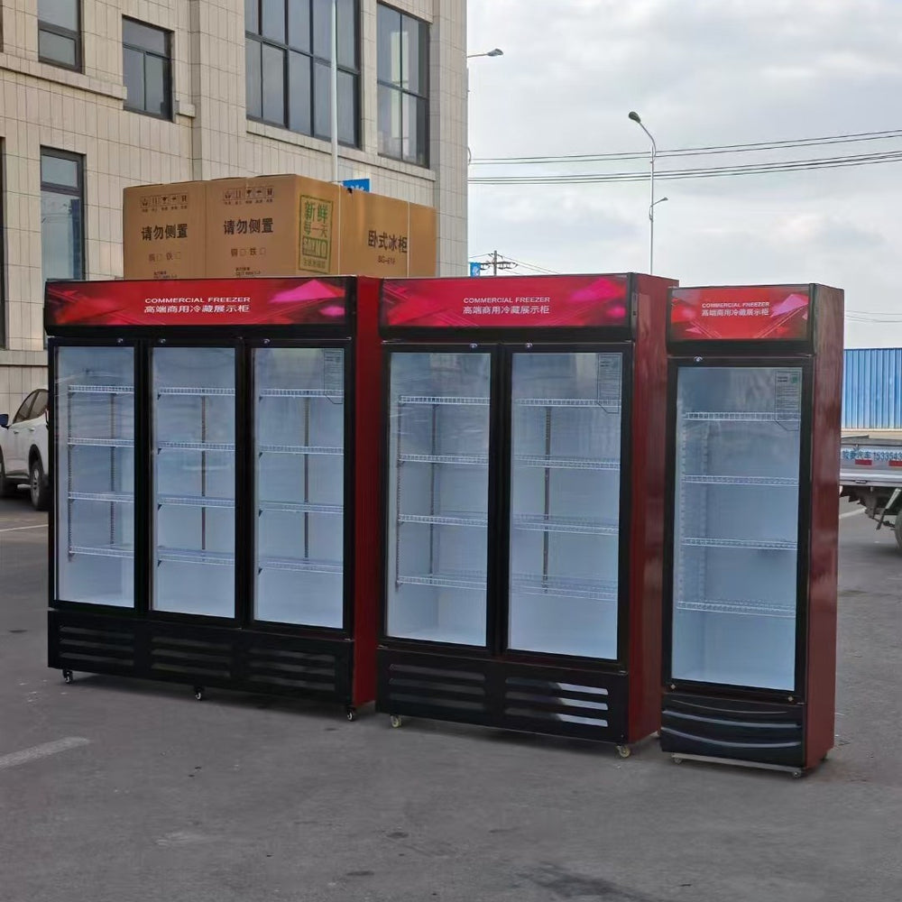 Beer and beverage cabinet, commercial refrigerated display cabinet, vegetable and fruit vertical fresh-keeping cabinet, convenience store single, double and three-door freezer