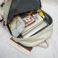 Women's canvas backpack - large capacity travel backpack for students, high school, and middle school