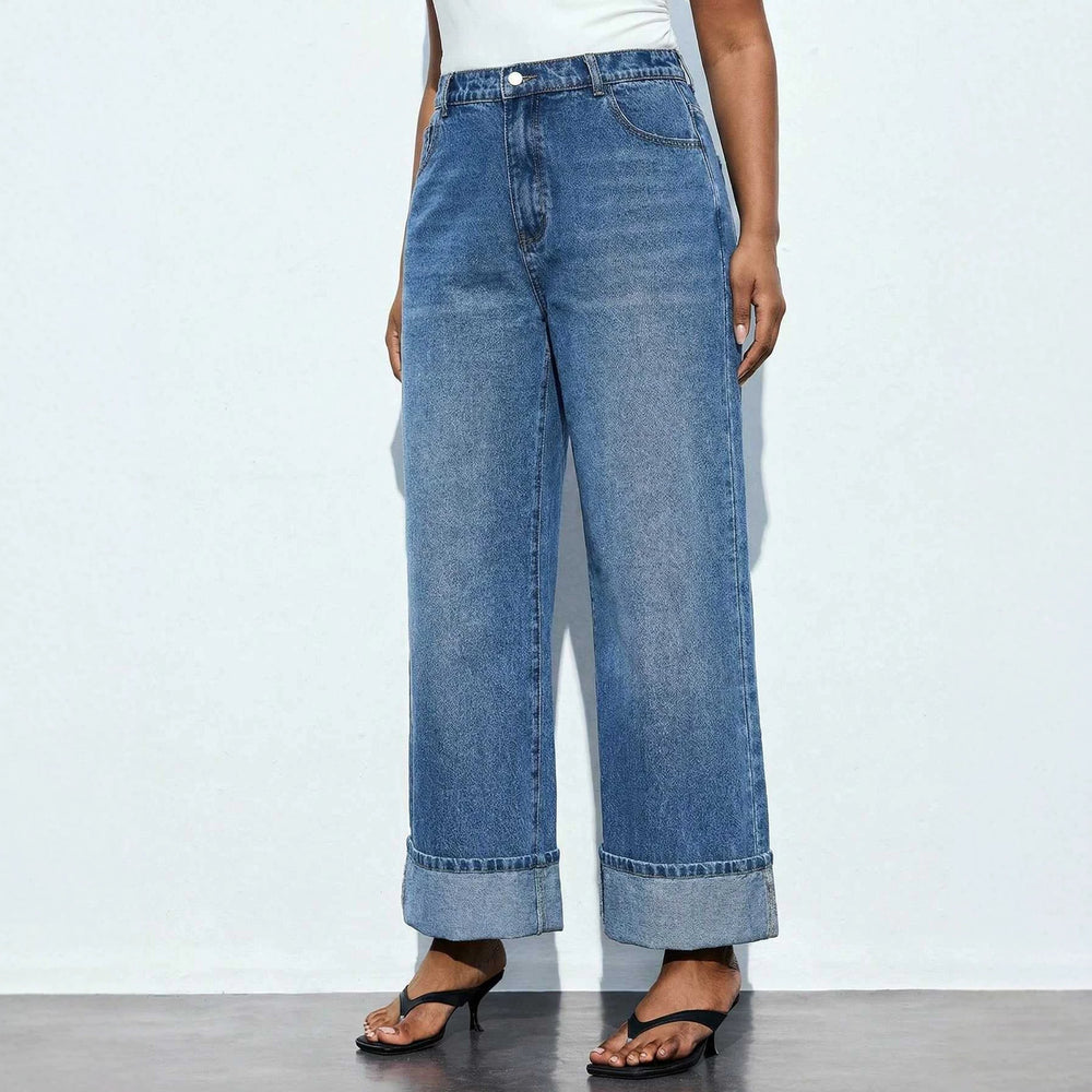 new arrivals: plus-size women's fashion - american y2k high-waisted wide-leg jeans for , , and european & american markets