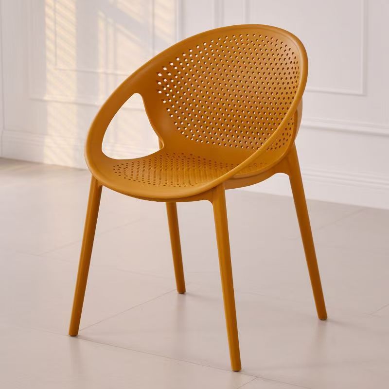 Scandinaviancut out dining table and chairs stackable dining chairs casual outdoor waiting chair for home plastic back chair small apartment