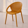 Scandinaviancut out dining table and chairs stackable dining chairs casual outdoor waiting chair for home plastic back chair small apartment
