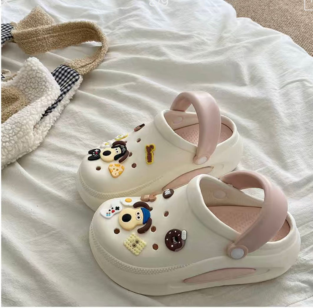 Dopamine baotou drag girl summerthick soleoutwearpopularheight increasingslimming lookfashioneasiest for match beach crocsins