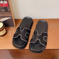 Thick sole diamond edge sandals women's summeroutwearfashioneasiest for matchins style western high-end h-shaped beach shoes for women