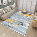Customized cross-border drop shipping washed carpet indoor gilded abstract square floor mat printed coffee table living room bedroom floor mat