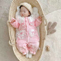 Autumn winter baby girl k-style super soft outing long sleeves khaki baby home casualfleece-lined romper cute