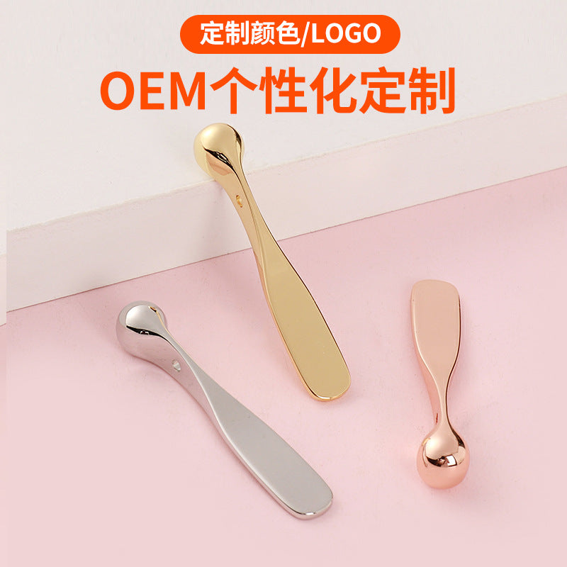 Metal eye cream stick, spoon, facial cream spoon, gun color eye cream massage stick, application stick, all-in-one molded eye massage stick