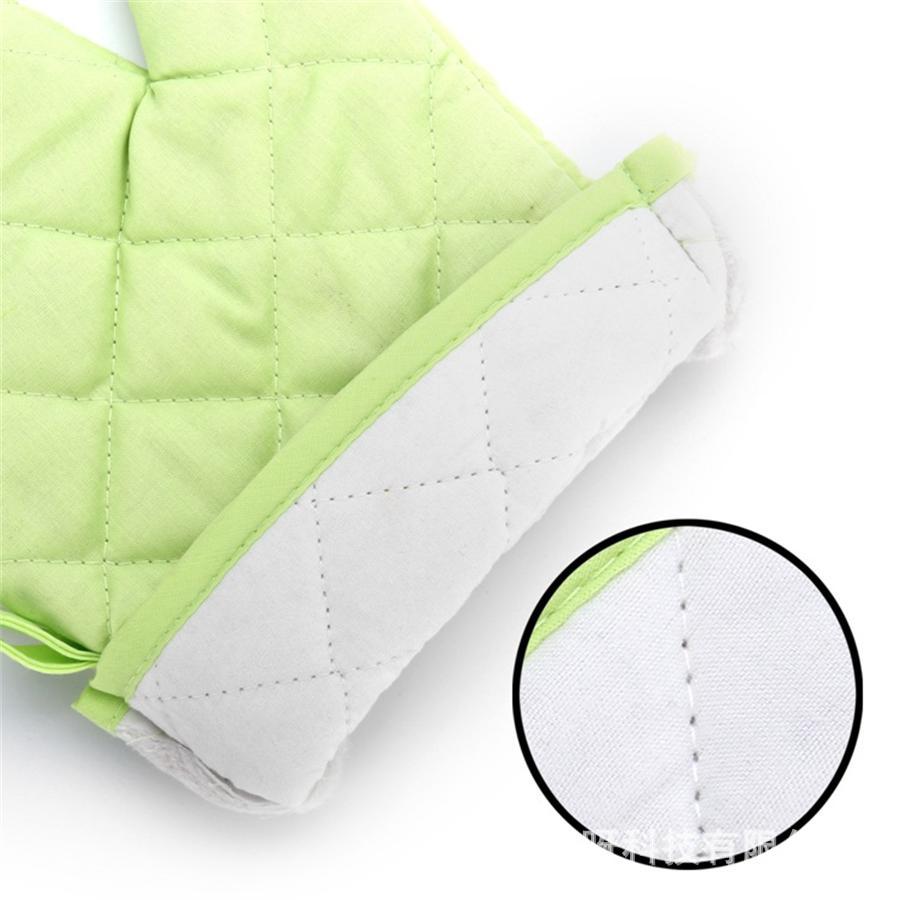 Solid color quilted oven mitts - thickened, microwave safe, baking, oven, anti-scald, heat insulation, non-slip, high temperature resistant, extra thick insulation