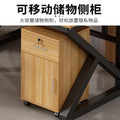 Office desk and chair set - modern minimalist computer desk for 4-6 person workstations with partition screens - ideal for office staff