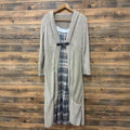 2025fall and winter cross-border pleated longlong sleevescardigan windbreaker outer knittingoutwear lined dress suit