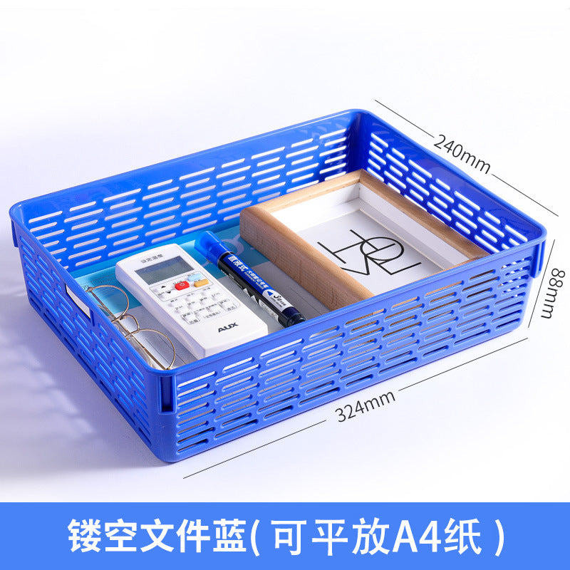 Deli Document Basket Voucher Basket A4 Storage Frame Mesh Document Basket Documents Plastic Basket Desktop Data Basket Storage Box