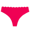 fashion one-piece seamless women's underwear pure colorcut out wavy waist low-waist nylon adhesive underwear for women