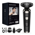 All-in-one electric shaver men's grooming kit: haircut, shave, nose hair trimmer, magnetic triple-blade razor