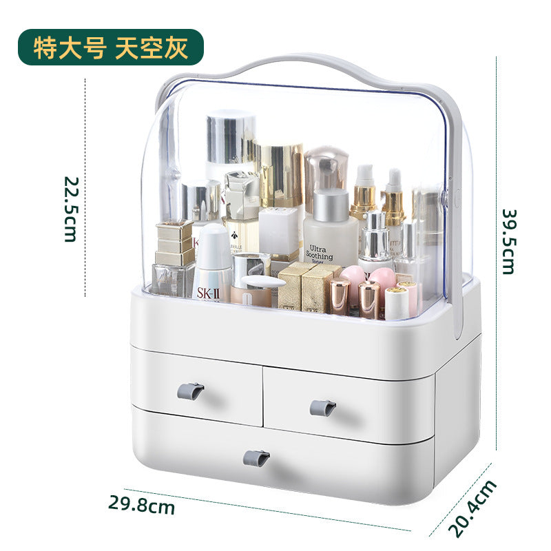Cosmetics storage box, desktop dresser, drawer type, large-capacity dust-proof skin care products, lipstick, multi-layer finishing and storage