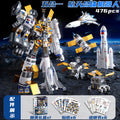 Five-in-one [super large gift box] assembled transforming combination robot