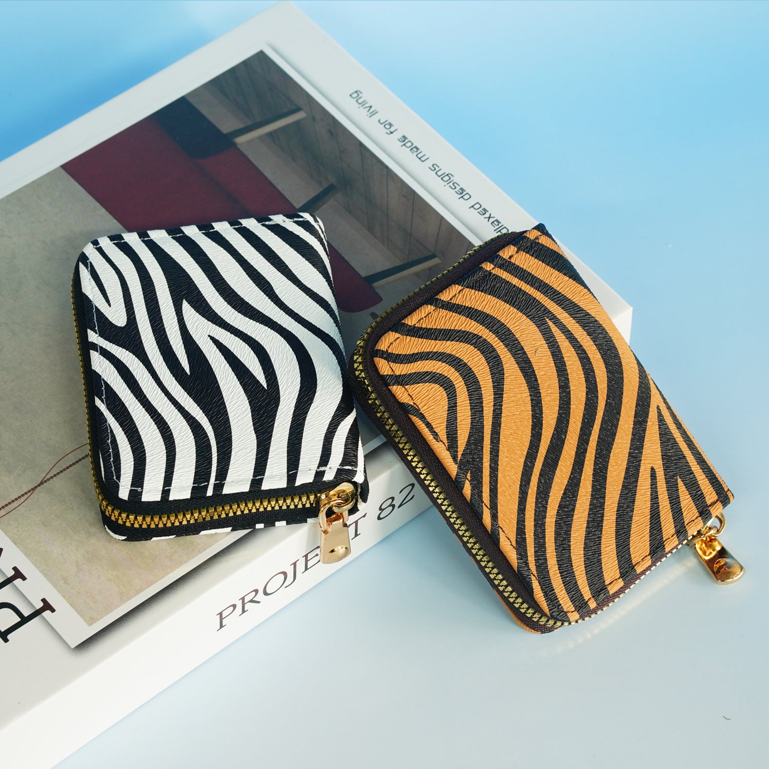 Personalized leopard print card bag, multi-functional change bag, organ-style small and exquisite large-capacity card holder, credit card holder.