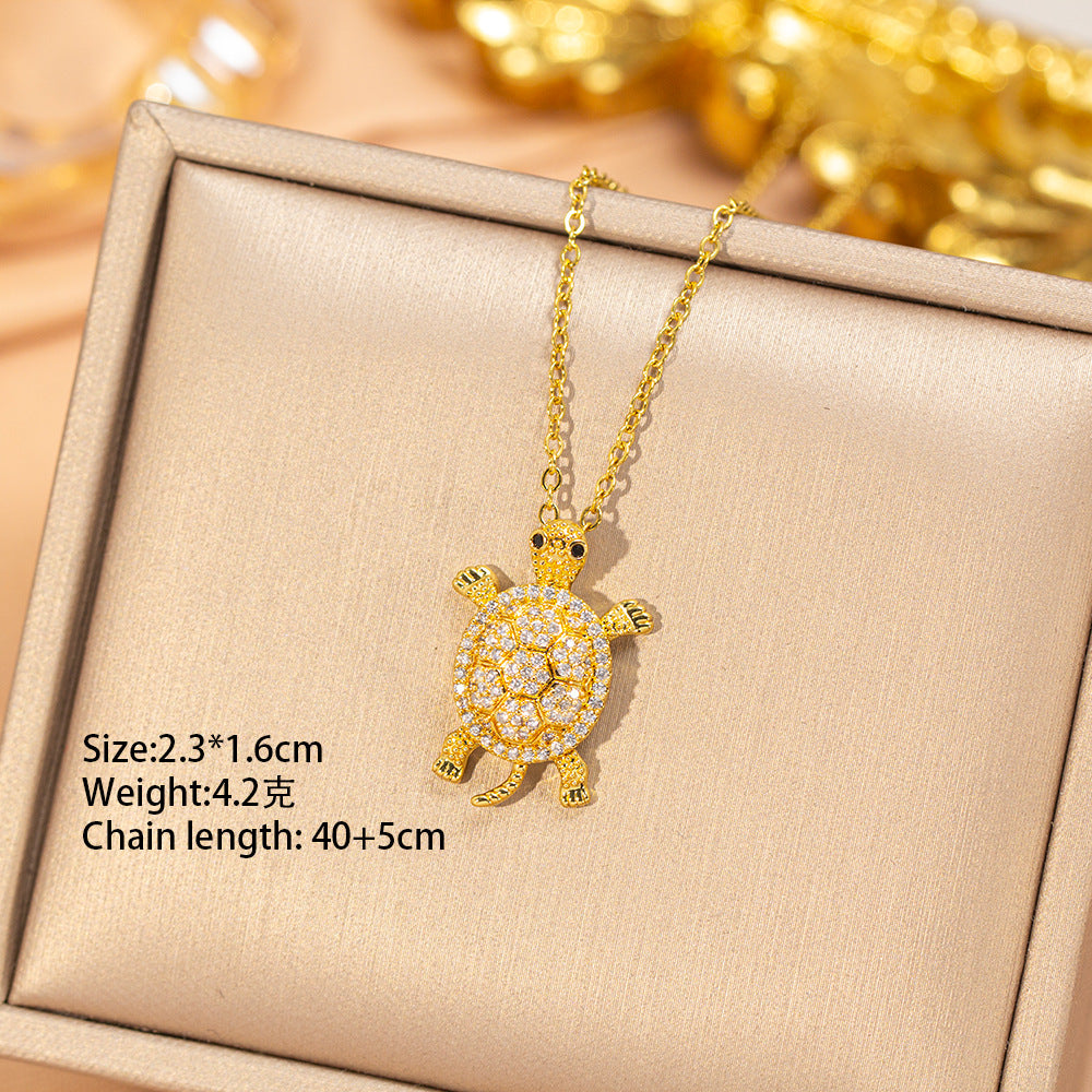 popular stylishfashion copper inlaid zirconium exquisite necklace for women niche styleeasiest for matchaccessible luxury non-fading clavicle chain jewelry