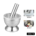 304 stainless steel garlic pounder round grinding jar pounder mold stone mortar pounder with cover medicine mortar