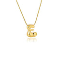 Amazon bestseller: premium bubble 26-letter gold pearlized necklace pendant - stylish women's accessory