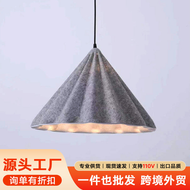 Felt chandelier, restaurant light, bar counter store, modern simple sound-absorbing cafe, home improvement lighting, Zhongshan ancient town lamps