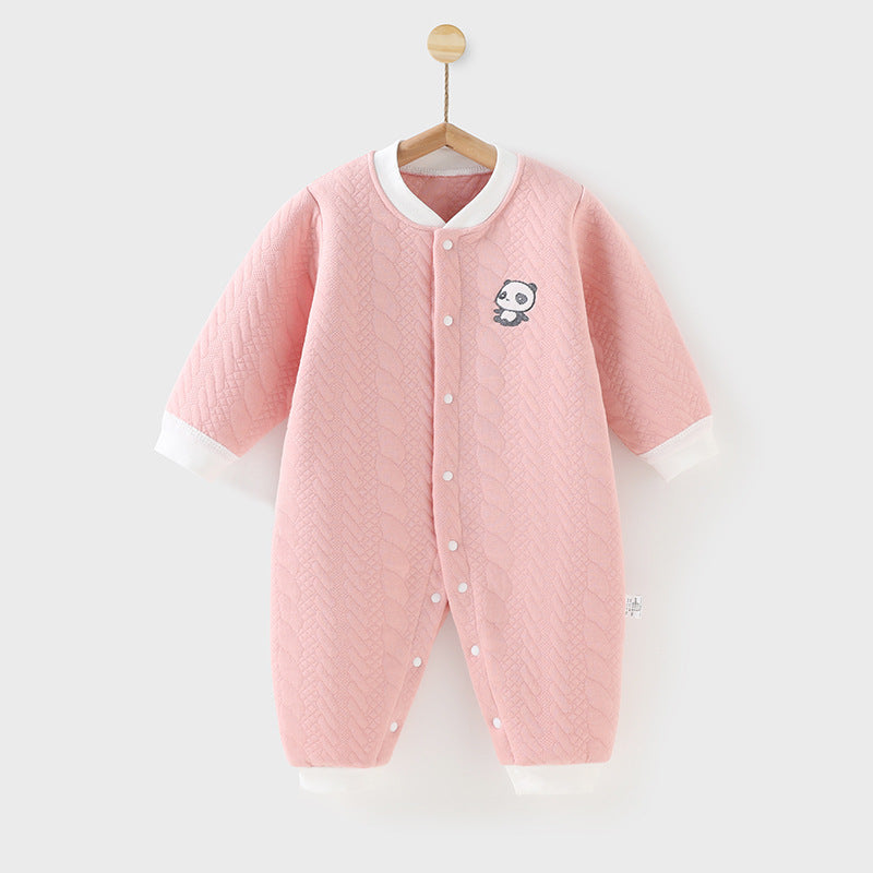 Baby rompers - spring, autumn, and winter styles - quilted baby outwear - newborn winter warm jumpsuits, crawling suits, and sleepwear