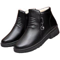 Winter slip-on fleece-lined cotton shoes heattech ladieswear shoes non-slipthickened cotton shoes for middle-aged and elderly people flatsnon-slip granny shoes