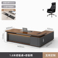 1.6m single cabinet boss table + boss chair [two-color desktop model]