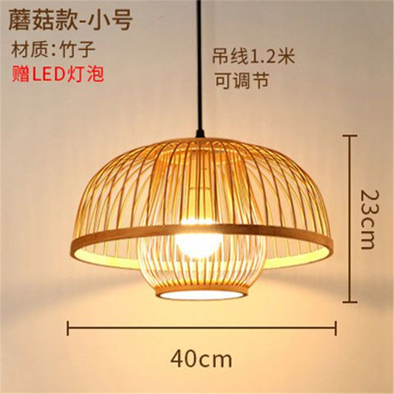 Lantern Bamboo Art Chandelier Bar Bed and Breakfast Tea Room Hot Pot Restaurant Hotel Simple Japanese Restaurant Bamboo Catering Shop Lighting