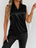 Real shot export women's summer new arrival satin shirt women's classy satin artificial silk shirt hot girl tops