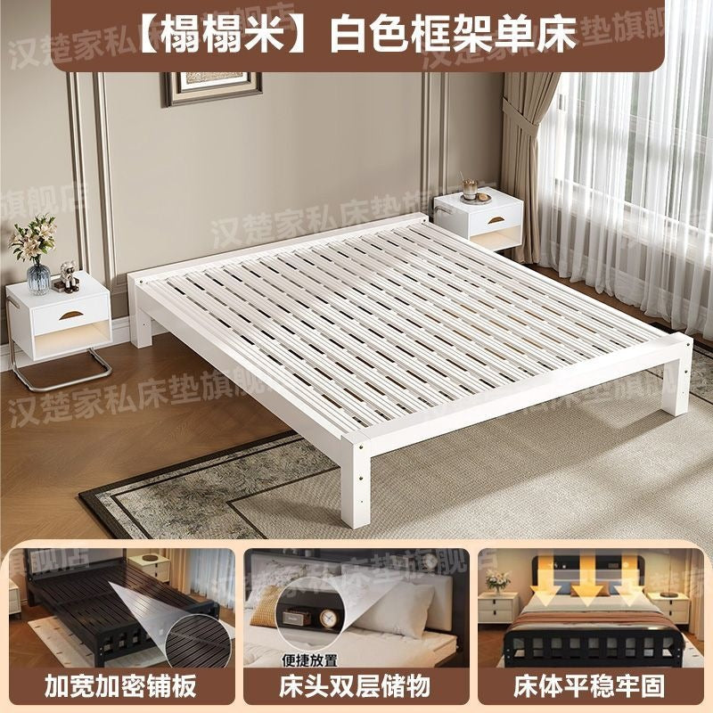 Extra thick iron frame bed carbon steel bed rental house assembled iron bed bold dormitory iron bed bedroom simple bed big sale