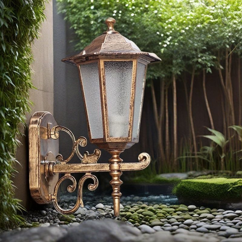 European style outdoor waterproof wall lamp retro courtyard light corridor staircase creative wall sconce garden balcony fence wall light