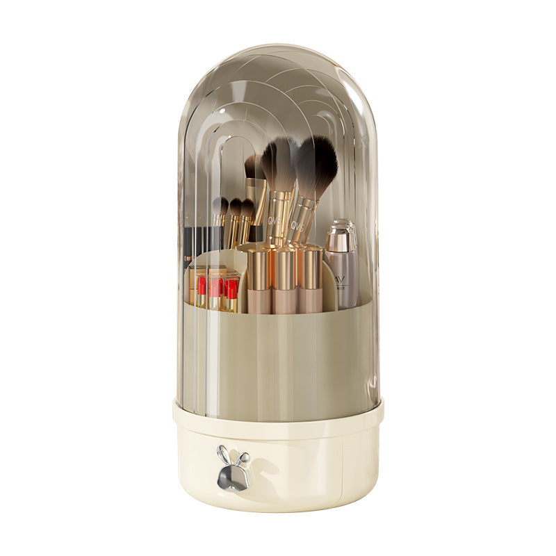 Makeup brush, lipstick storage cylinder, desktop, premium sense, rotating storage box, drawer type, vanity table, dust-proof storage box.