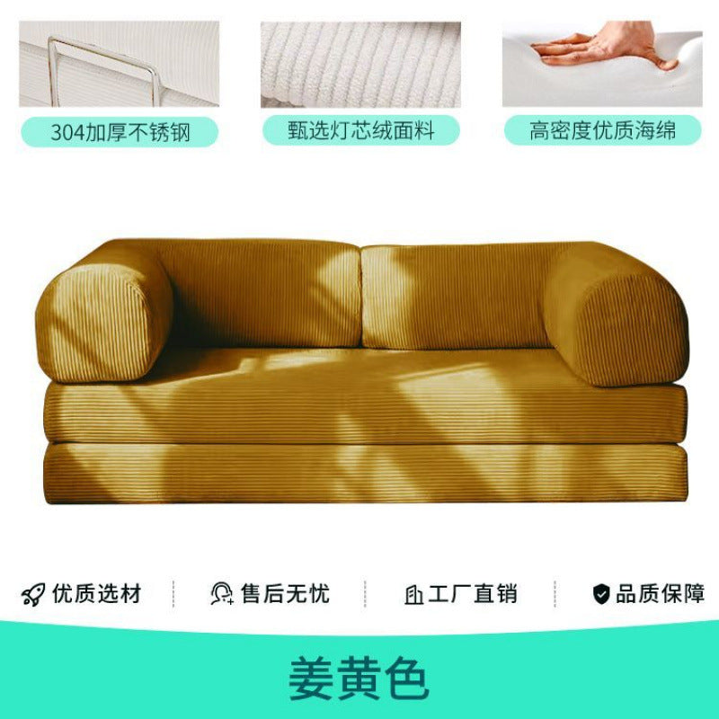 Compression sofa foldable sofa bed all-in-one dual-purpose for home double sofa rental fabric sofa