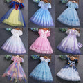 Girls' summer dress - stylish princess style  - baby girl puff sleeve mesh dress - wholesale foreign trade children's clothing