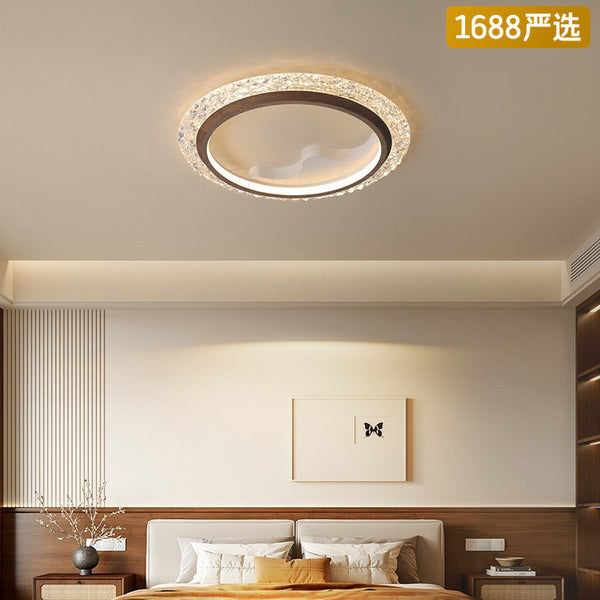 [Strict selection] New medieval wabi-sabi wind ceiling lamp personalized designer creative high-end walnut book room