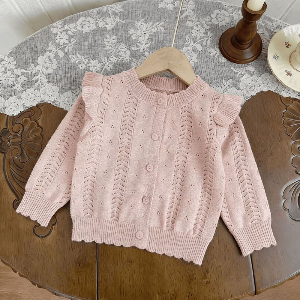 girls' air conditioning cardigan - summer lightweight knit outerwear for kids - baby shawl/sun protection top