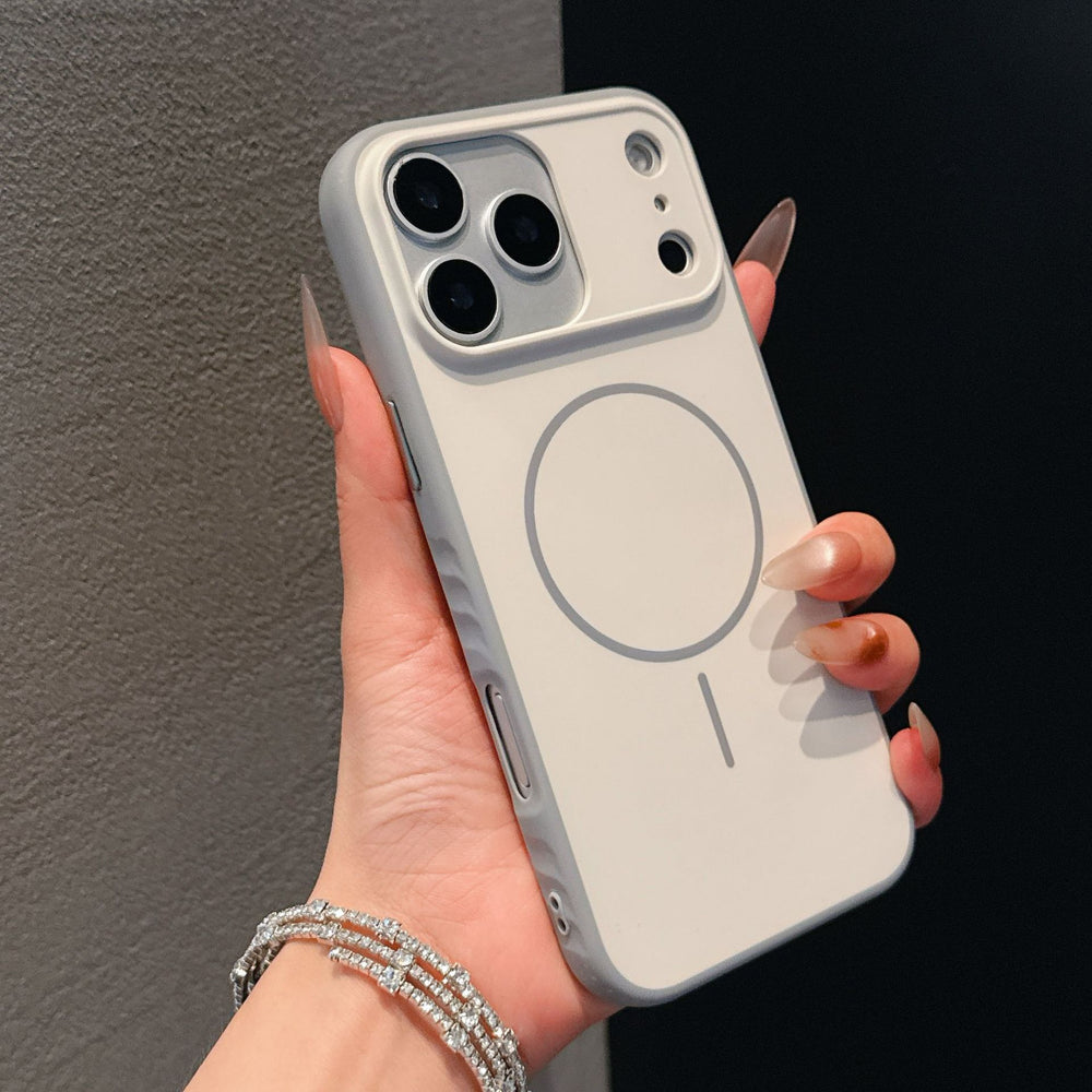 Premium anti-fingerprint, anti-slip, color-blocked, soft-touch 2-in-1 iphone 17 pro max case with 15 magnetic attachment compatibility