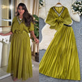 Noble socialite work clothing style red two-piece set female autum silmpleated skirt cloak waist suitelegance