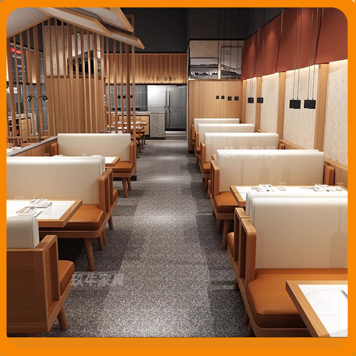 Customized cafe, milk tea shop, restaurant table and chair combination, hotel, western restaurant, restaurant, restaurant, wall booth, sofa