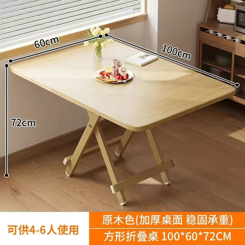 Folding tablefor homedining tableoutdoor night market portable stall square tablesimple small apartment rental house dining table and chairs