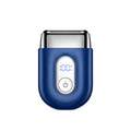 Reciprocating three-blade mini alloy electric shaver washable digital display fast charging portable travel men's razor