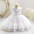 Ready-to-ship new children's formal dress - tulle cake sequin princess dress for baby girls' first birthday - girl dress