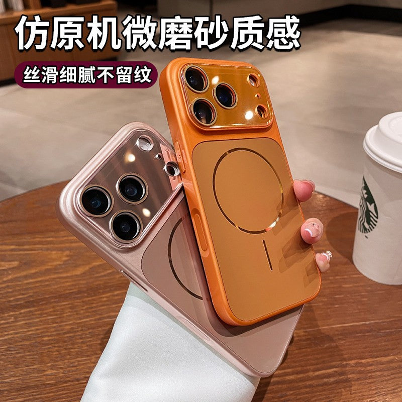 Large viewing window suitable for iphone17pro mobile phone case apple 13 high-end ai button anti-fall protective cover